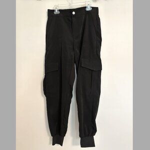 Black Cargo Trousers with Pockets